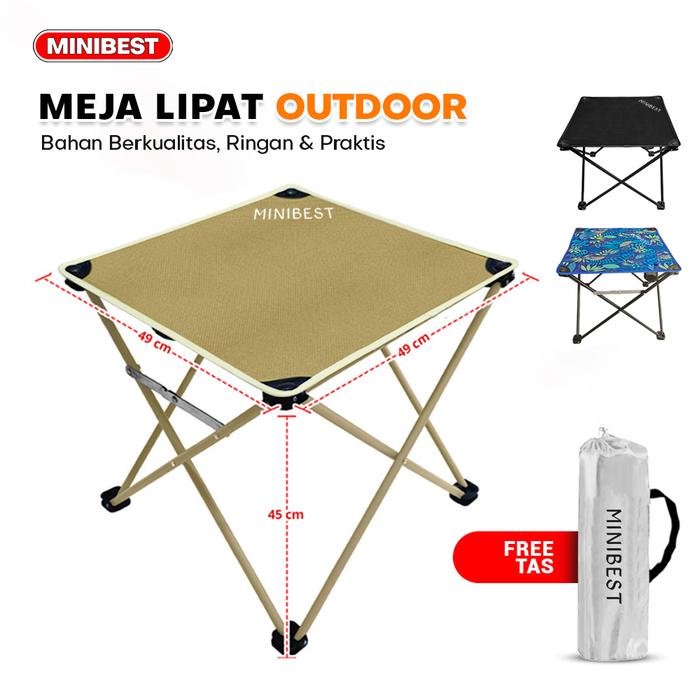 MINIBEST PRO BZ01 Meja Lipat Camping Portabel untuk Outdoor maupun Indoor Folding Table Meja Praktis