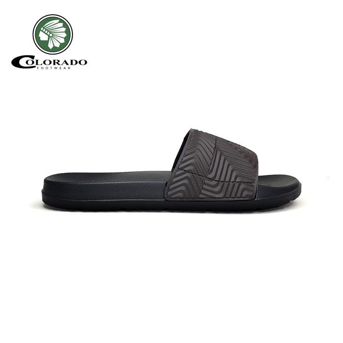 Sandal Selop Rubber Pria Barnett Colorado Jordan - Dark Brown Karet Shoes Sendal sandal  selop kece
