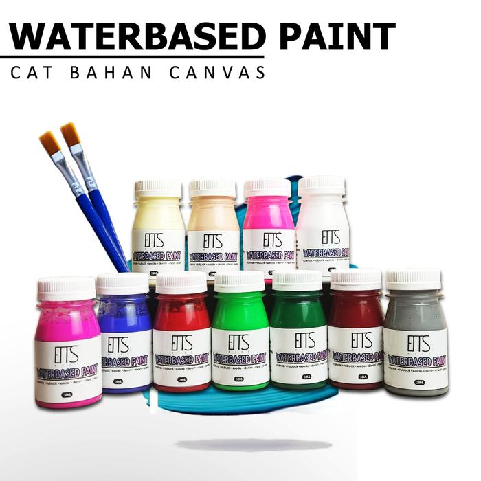 Repaint Recolor Cat Sepatu Waterbased Paint Tas Topi Canvas Fabric Paint Cat kain fabric Not Leather