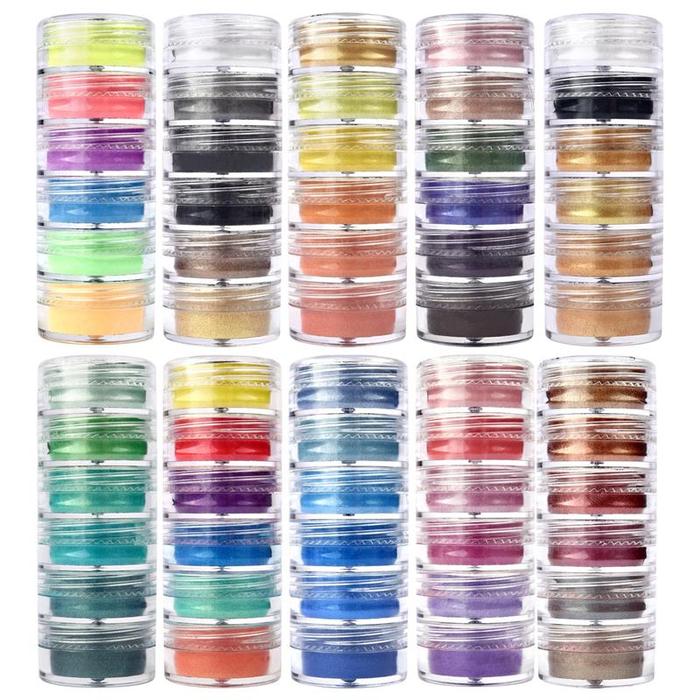 6Colors/Set Pearl Powder Pigment Resin Mold Colorant Dye Pearlescent Epoxy Resin Pigment for DIY Epo