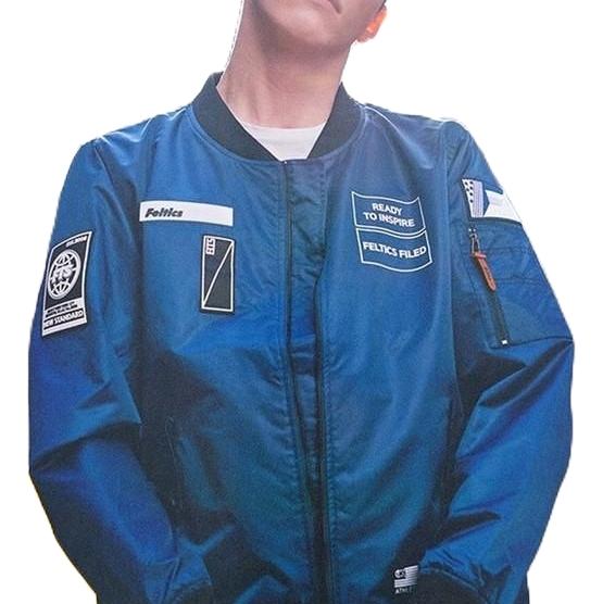 Feltics Bomber Jacket Blue 100% Original - Jaket Pria Branded Sale