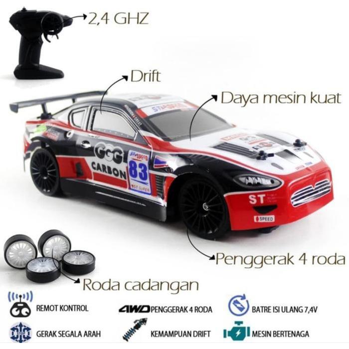 Mainan Mobil Remot Kontrol RC Drift Super Turbo