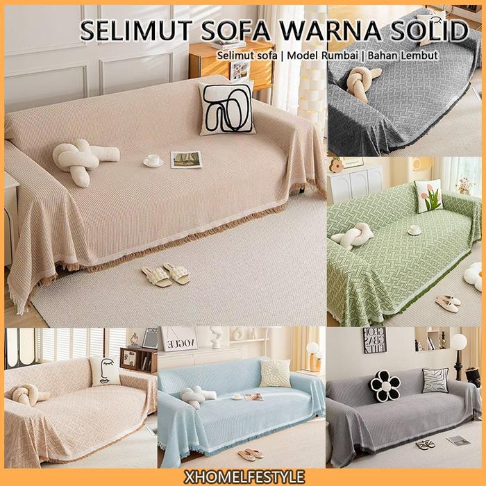 Selimut sofa Nordic Blanket 1 2 3 4 Seater Sofa Blanket throw blanket sofa bed cover Sofa Flanel Teb