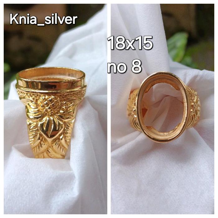 ring/ emban cincin perak 925 model bokor sdh termasuk chrome