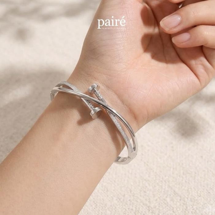 Paire - Nola Titanium Bangle - Gelang Bangle Titanium model Paku