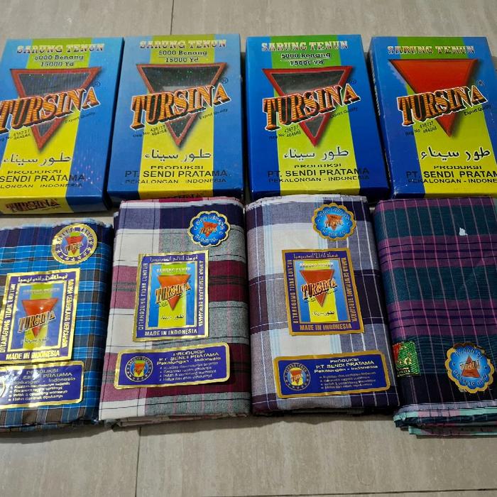 Sarung Tursina Jadulan - Motif Kotak Merah Hitam - Kualitas Terbaik