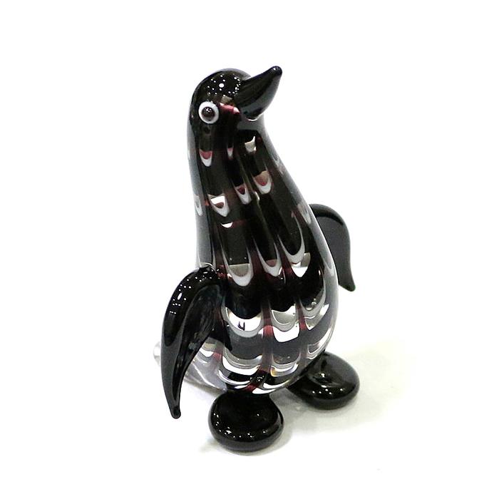 Murano Glass Penguin Figurine Ornaments Cute Marine Animal Small