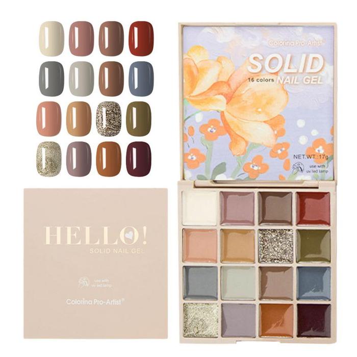 Nail Polish Cream Solid Cream Gel Nail Polish Kit Glitter Gel Nail