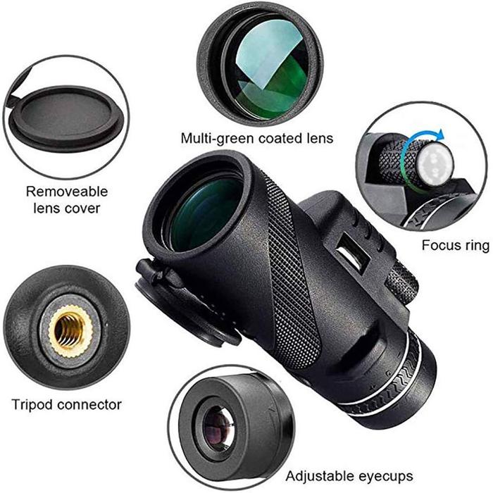 50X60 Pembesaran Teleskop Night Vision Monocular Zoom Kuat Teropong