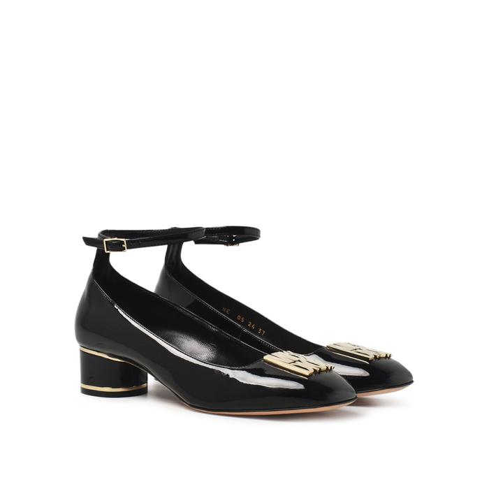 Bonsoir Miss dior 40mm pump ankle strap patent leather heels