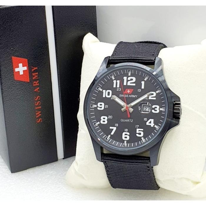 Jual Jam Tangan Pria SWISS ARMY Original Sprot Tali Canvas Real Pict Original 100%  Harga Terbaik-Mu