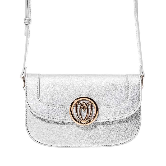 THYS Susen Tas Selempang Dengan Flower Button 4047 - Silver Sling Bag Crossbody Bag Tas Bahu Tas Sle