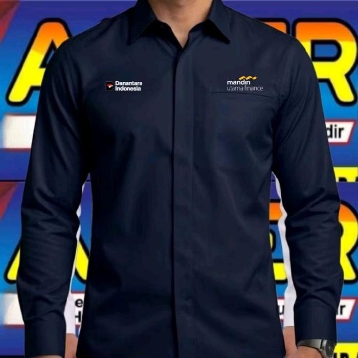 ready kemeja kantong 1 kemeja mandiri utama finance baju mandiri utama finance seragam mandiri utama