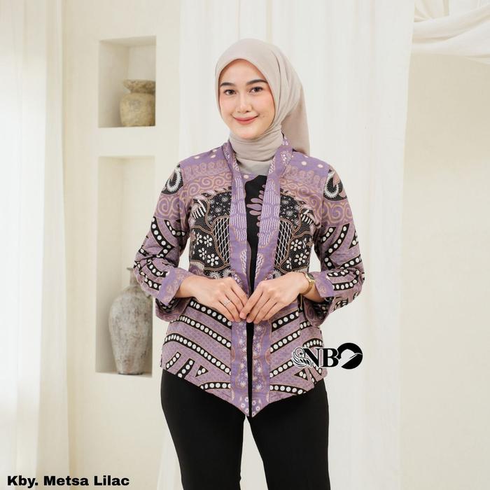 Blouse Batik Wanita Metsa Lilac Modern Katun Primisima
