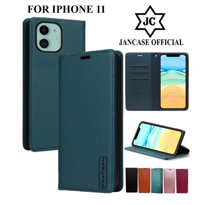 JANCASE FLIP WALLET UNTUK IPHONE 11 Cover premium casing dompet handphone