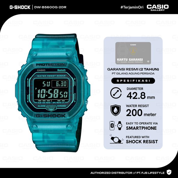 G-Shock Jam Tangan Pria DW-B5600G-2DR Digital Original Tosca