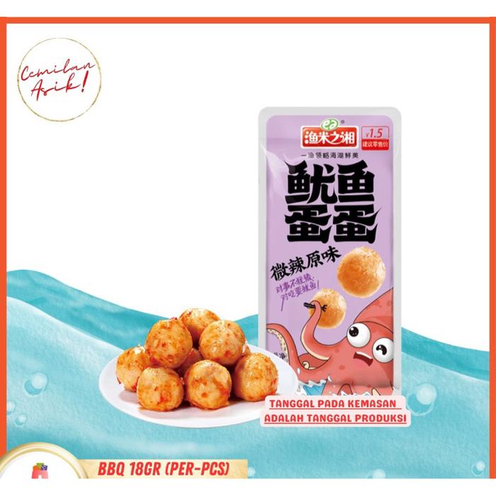 ANEKA Cemilan Bakso Ikan dan Cumi Halal 18gr/ Cemilan Bakso Siap Saji Instant Halal