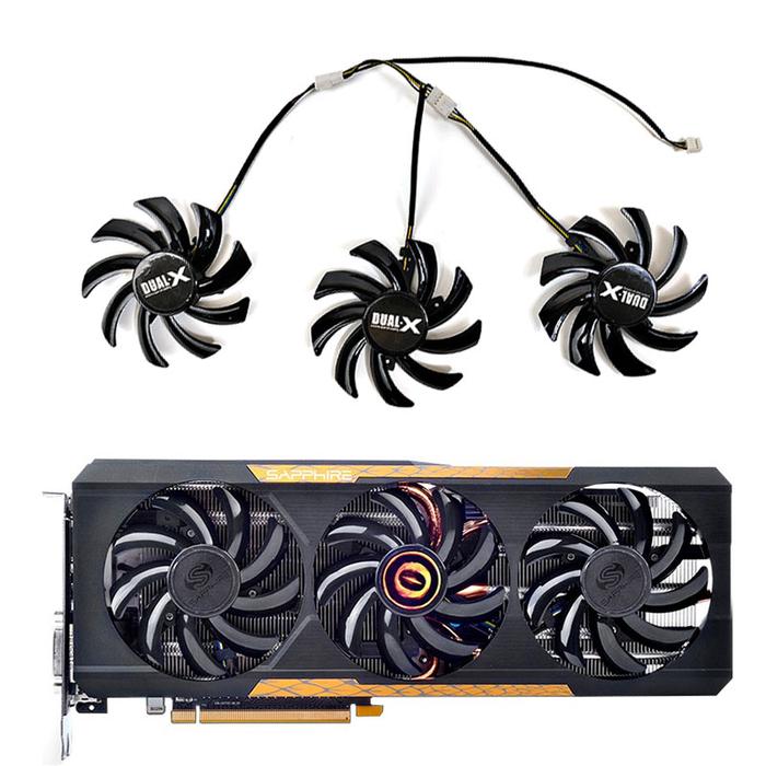NEW 85MM FDC10H12S9-C 4PIN R9 290X390390X GPU VGA Cooler Fan For Sapphire R9-290X R9 390 8G NITRO R9