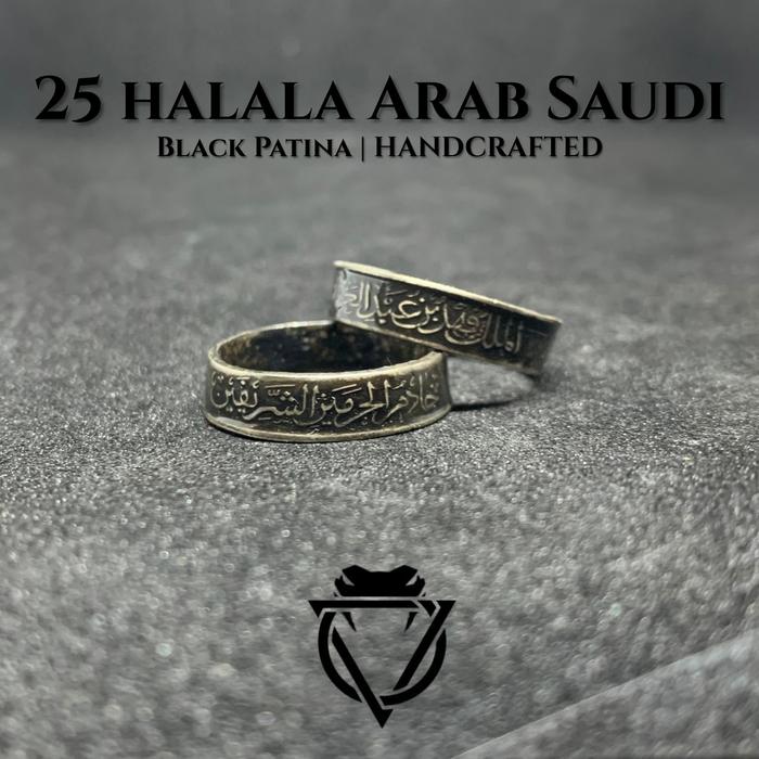 Cincin Pria 25 Halalas Arab Saudi - Black Patina Ring Koin Vintage | ViceRings