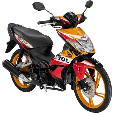 Striping Stripping Sticker Motor Honda Blade Repsol 110 2011 Orange OSEAN