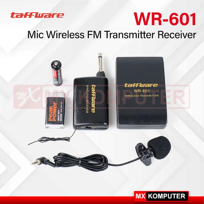 Mic Wireless FM Transmitter Receiver Pro Microphone - WR-601 Taffware