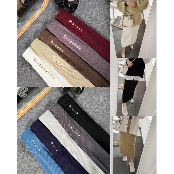 ROK SPAN RAJUT || ROK SPAN POLOS || ROK SPAN PANJANG || ROK PANJANG KNIT || ROK SPAN KNIT || ROK SPA