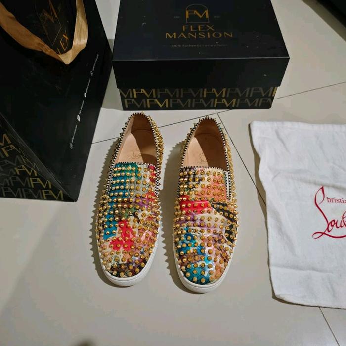 Sepatu Louboutin Rollerboat Shoes Patent Leather size 42.5