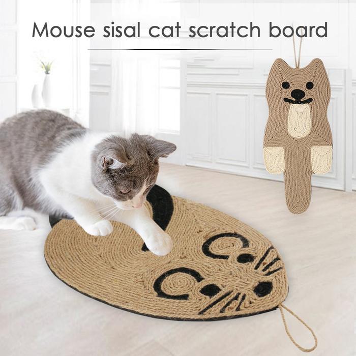 Cartoon Mouse Shape Cat Scratching Pad Sisal EVA Cat Scratcher Mats