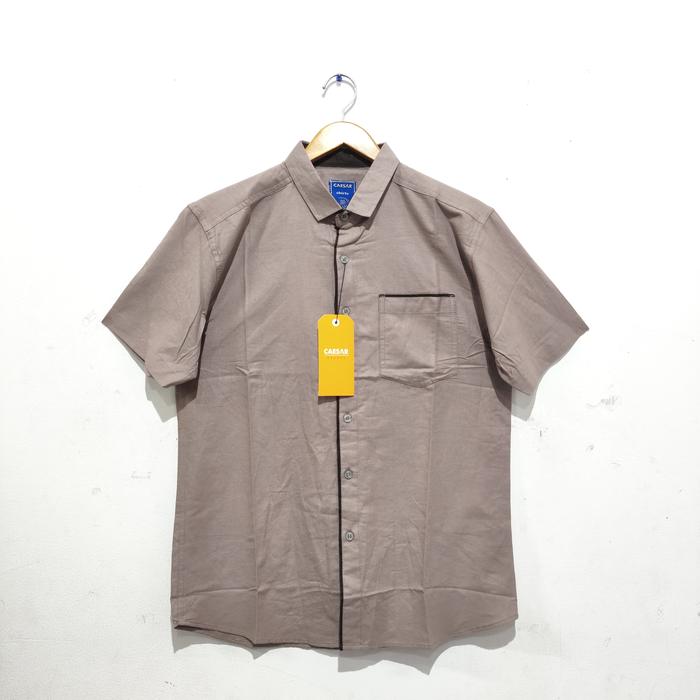 CAESAR Kemeja Casual Pria Linen Lengan Pendek 831CK35B