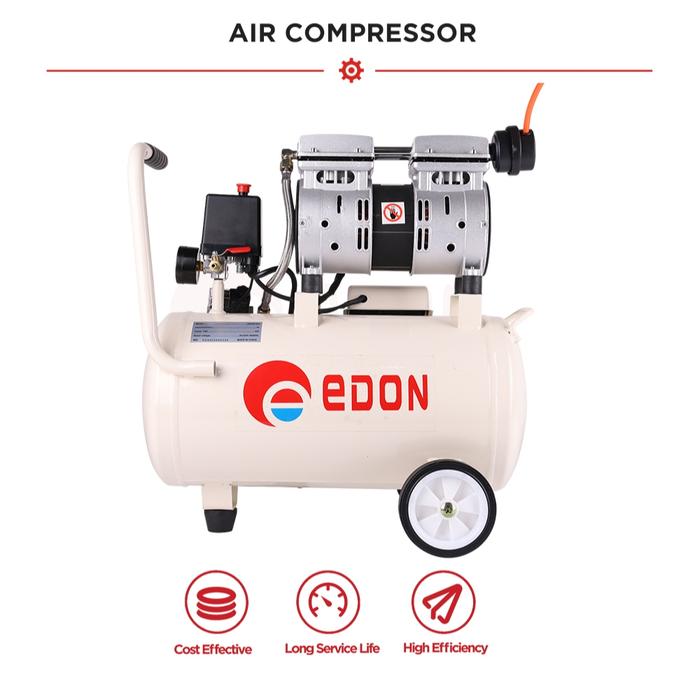 EDON Kompresor Oiles 0.75HP 25L Silent Oiless Compressor Oilless 3/4HP / 25 Liter