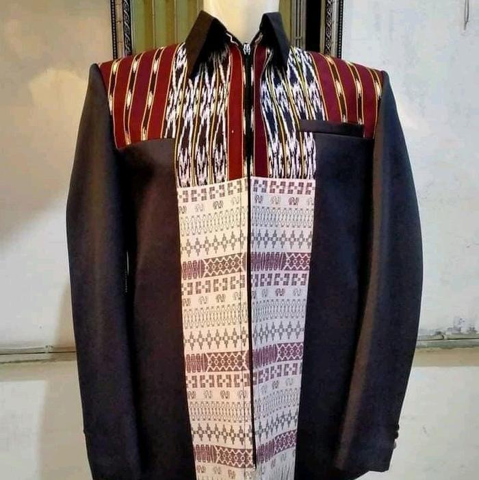 jasket motif Batik  Pria Panjang