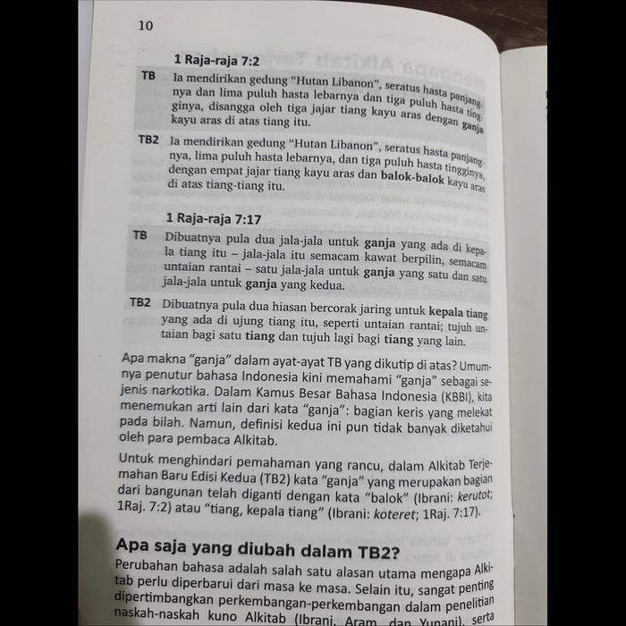 Alkitab Terjemahan Baru Edisi Kedua Tb 052 Ti (Alkitab Ukuran Sedang) Berkualitas