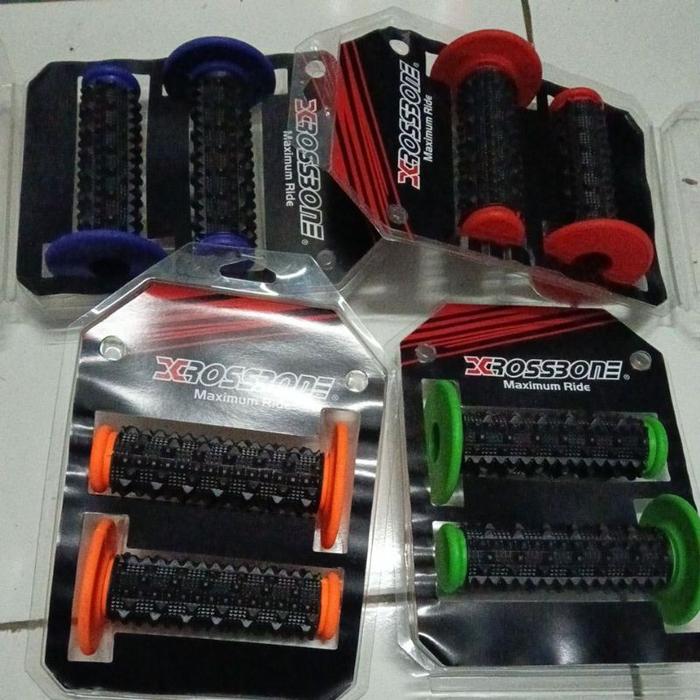 Handgrip Handfat Xrossbone Model Bintik Duri KLX CRF WR 155 Hand Grip Karet Stang Hanpat Busa X Cros