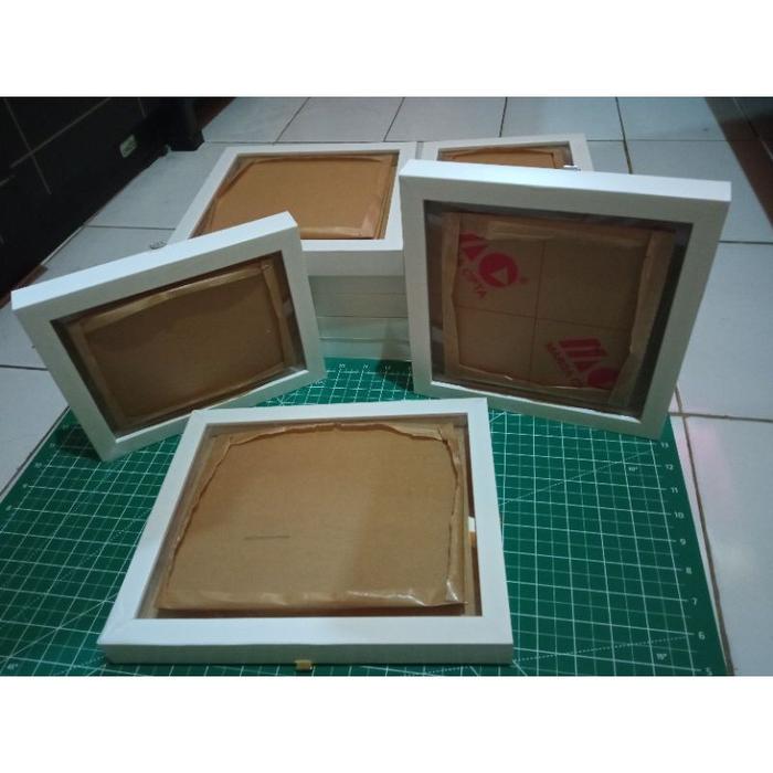 TERLARIS Bingkai Box 3D + Akrilik Anti Pecah !! uk. 8R/10R | A4 &(25x25cm) Frame Mahar Scrapbook elf