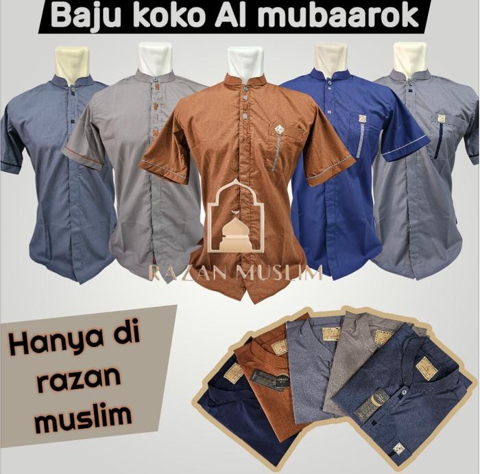 PROMO!!! Baju Koko Al-Mubarok Pria Dewasa – Bahan Sultan Raja Premium Terlaris
