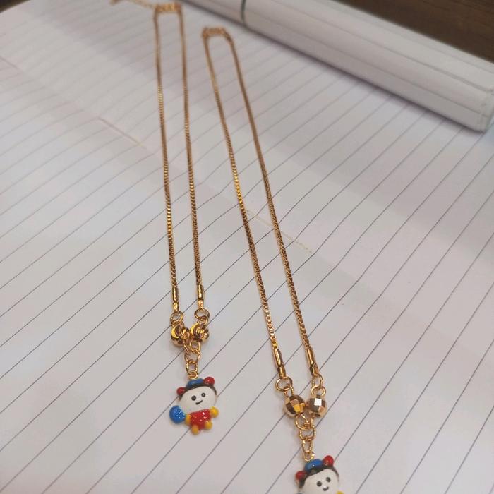 Kalung Rantai karakter anak lapis emas 22k mirip mas asli