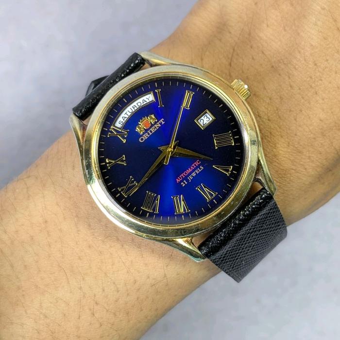 Jam Tangan Orient President Automatic Blue Dial