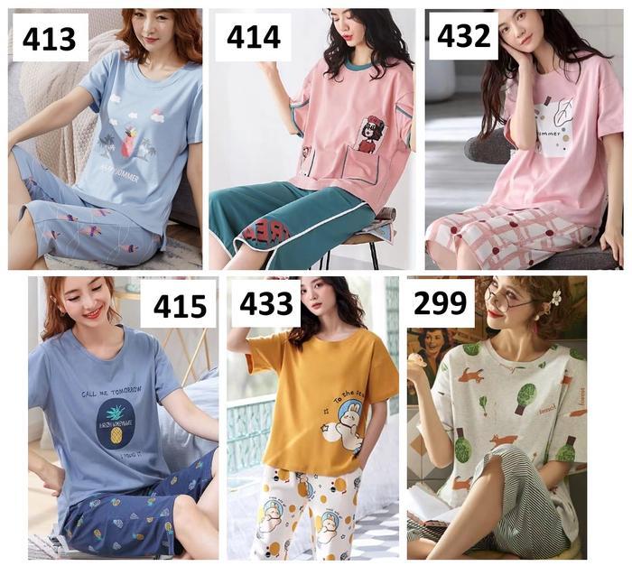 Baju Tidur Wanita Selutut Ue Ice Cream