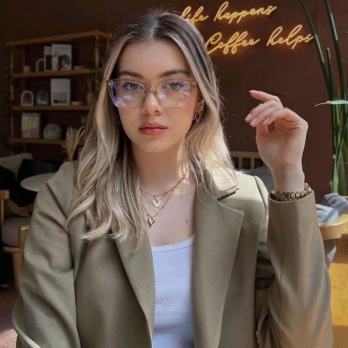 Kode PR15V Kacamata Frame Bold Square Premium Elegant Unisex