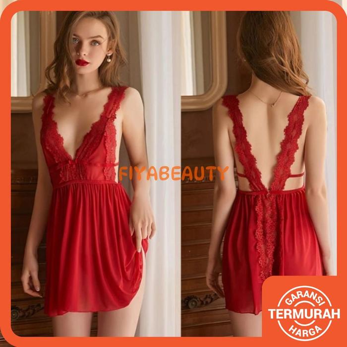 Lingerie V Neck LR35913 Lingerie Set Lingerie Dress Baju Lingerie Sexy Hot Sexy Lingerie Baju Tidur 