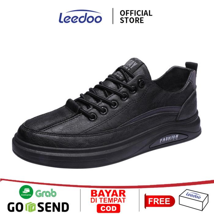 Leedoo Sepatu Sneakers Tali pria Sepatu Casual Formal Pria MC440
