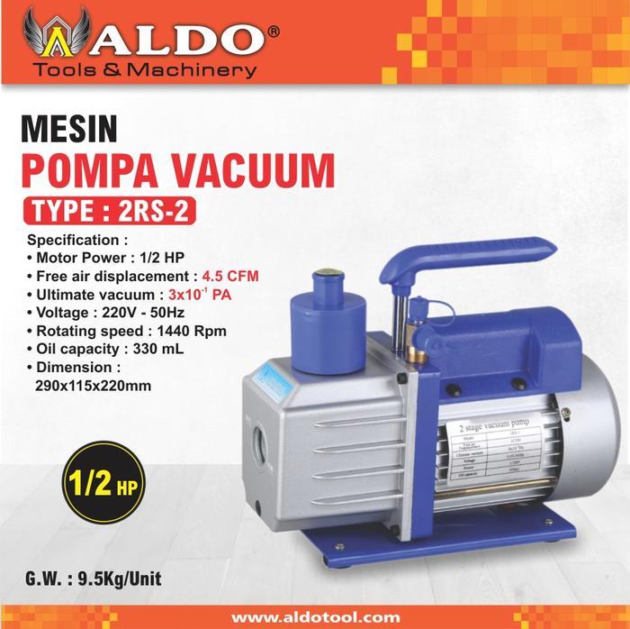 MESIN POMPA VACUUM 1/2 HP TYPE : 2RS-2 MERK ALDO