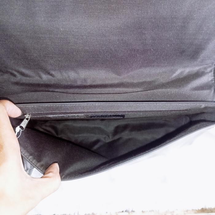 BERKUALITAS (NOS) Vintage ESPRIT - Clutch & Sling Bag Magnetic Soft Brown Unisex Original