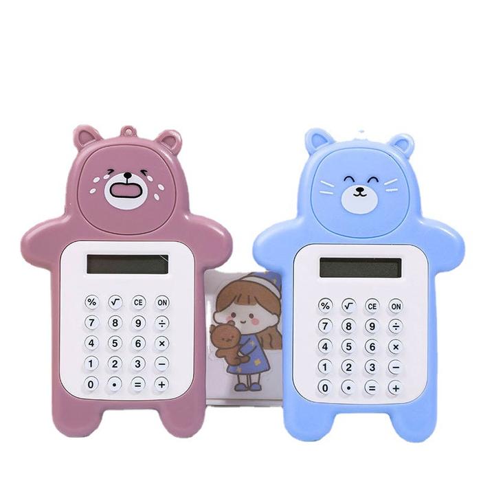 HO Calculator Mini Portable Motif Bear Kalkulator Portable Mini Beruang Kalkulator Unik Kalkulator 8