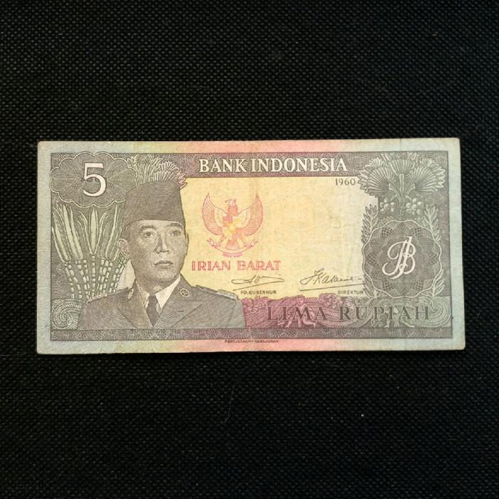 Uang Kuno 5 Rupiah Soekarno Irian Barat (IRBA) Tahun 1960 - IBL 145037