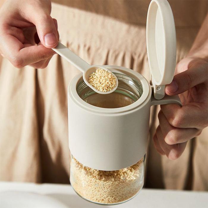 Tempat Bumbu Dapur Kaca Tempat Garam Bumbu Seasoning Dapur Botol Kaca Penyimpan Salt Pepper Serbagun