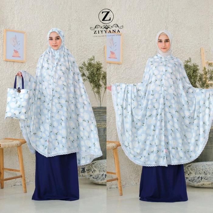 mukena rayon jumbo 2in1 - amira mukena by ziyyana - rayon twill premium | mukena lebaran dewasa moti