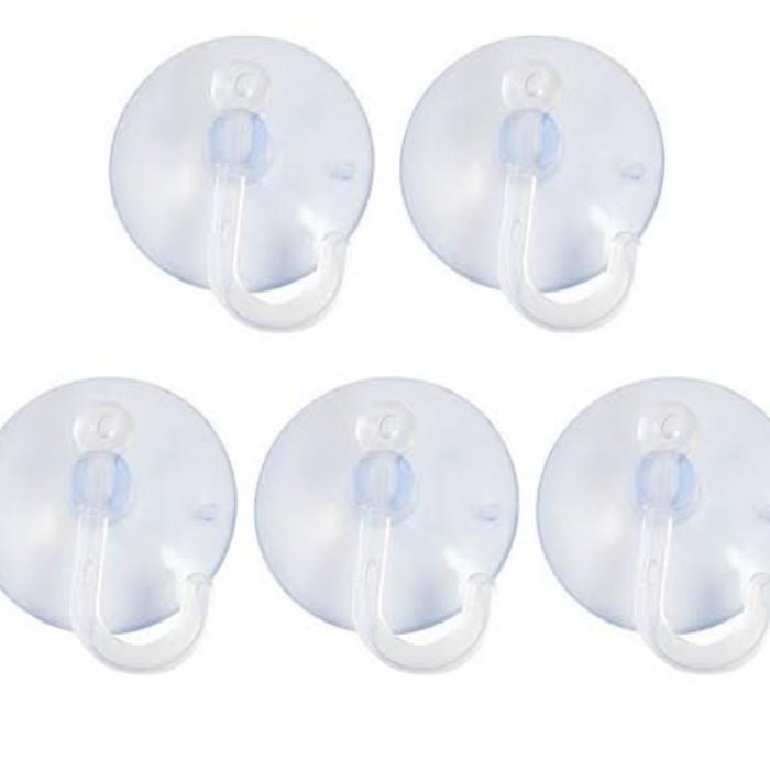Kop Kaca cop Besar Tempelan Karet Bening Hook Cantelan Alat Kaitan 3cm 3,5cm 4cm 5cm