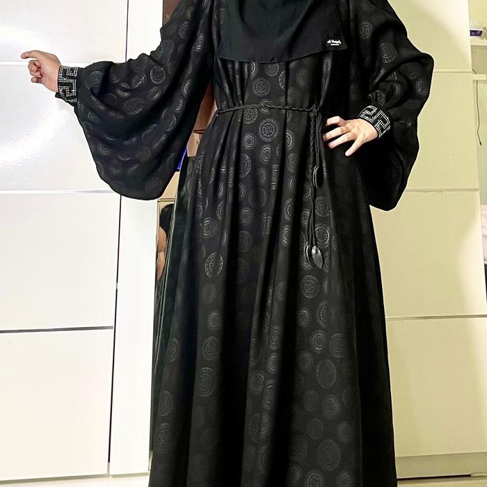 Abaya Arumi Embos/Abaya Temboro Embos Balon Motif Muslim Wanita Gamis Pasti Diskon