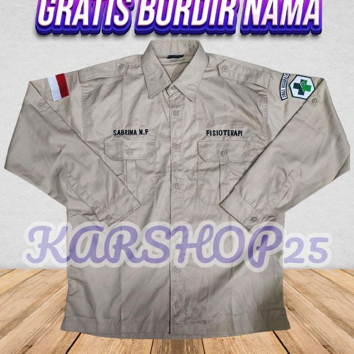 KEMEJA FISIOTERAPI LENGAN PANJANG TERBARU SERAGAM FISIOTERAPI KEMEJA KERJA FISIOTERAPI